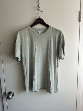 Sunspel Men’s Sage Crew Neck T-Shirt US L
